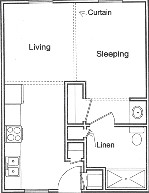 Efficiency - 448 Sq. Ft.*